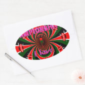 Sticker Ovale Championnats du monde d'athlétisme du Kenya : Drap (Enveloppe)