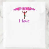 Sticker Ovale Championnats du monde d'athlétisme Kenya Runner :  (Sac)