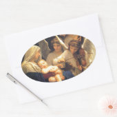 Sticker Ovale Chanson des Anges, William-Adolphe Bouguereau (Enveloppe)