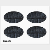 Sticker Ovale Charbon de bois brûlé (Feuille)