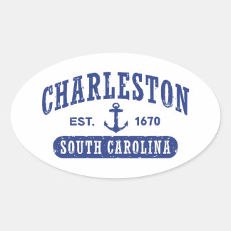 Sticker Ovale Charleston Caroline du Sud