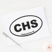 Sticker Ovale Charleston, Caroline du Sud SHC (Enveloppe)