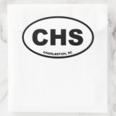 Sticker Ovale Charleston, Caroline du Sud SHC (Sac)