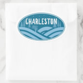 Sticker Ovale Charleston West Virginia Outdoors (Sac)