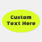 Sticker Ovale Chartreuse (Devant)
