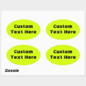 Sticker Ovale Chartreuse (Feuille)