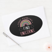 Sticker Ovale Chase Rainbows Trouver des licornes (Enveloppe)