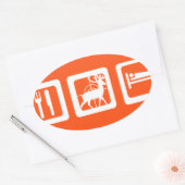 Sticker Ovale Chasse au sommeil (Enveloppe)