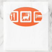 Sticker Ovale Chasse au sommeil (Sac)
