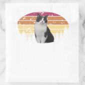Sticker Ovale Chat (Sac)