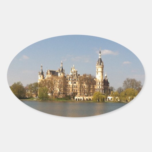 Sticker Ovale Château allemand Schwerin - Schloss - Märchenschlo (Devant)