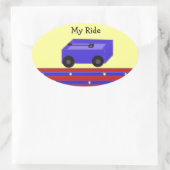 Sticker Ovale Château Blue Wagon (Sac)