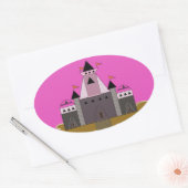 Sticker Ovale Château de la Princesse Rose (Enveloppe)