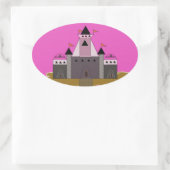 Sticker Ovale Château de la Princesse Rose (Sac)