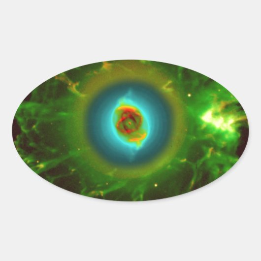 Sticker Ovale chats-eye-nebula-11167 brouillard planétaire, cons (Devant)