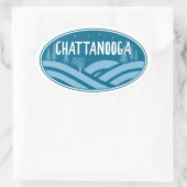 Sticker Ovale Chattanooga Tennessee Extérieur (Sac)