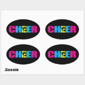 Sticker ovale CHEER (Feuille)