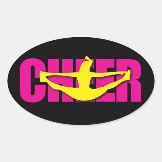 Sticker ovale CHEER (Devant)