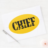 STICKER OVALE CHEF (Enveloppe)