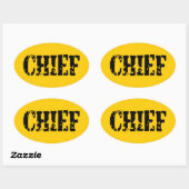 STICKER OVALE CHEF (Feuille)
