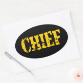 STICKER OVALE CHEF (Enveloppe)