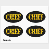 STICKER OVALE CHEF (Feuille)