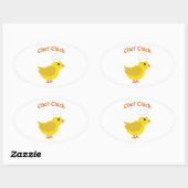 Sticker Ovale Chef Chick (Feuille)