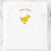 Sticker Ovale Chef Chick (Sac)