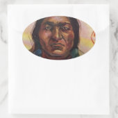 Sticker Ovale Chef Sitting Bull (Sac)