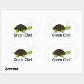 Sticker Ovale Chef vert (Feuille)