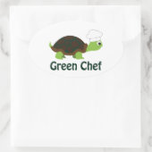 Sticker Ovale Chef vert (Sac)