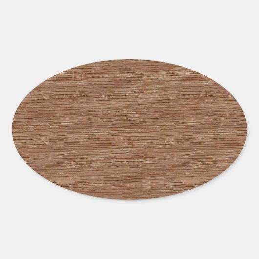 Sticker Ovale Chêne Graisse de bois Look (Devant)