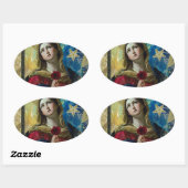 Sticker Ovale Chercher (Feuille)