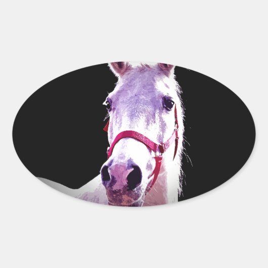 Sticker Ovale Cheval (Devant)