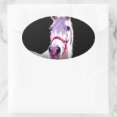 Sticker Ovale Cheval (Sac)