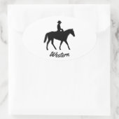 Sticker Ovale Cheval de l'Ouest (Sac)