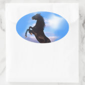 Sticker Ovale Cheval d'élevage (Sac)