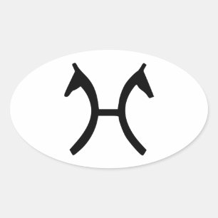 Sticker Ovale Cheval hanovre