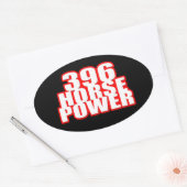 Sticker Ovale Chevy 396 chevaux (Enveloppe)