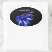 Sticker Ovale Chevy : Corvette Stingray 2013 (Sac)