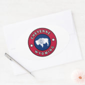 Sticker Ovale Cheyenne Wyoming (Enveloppe)