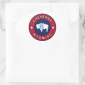 Sticker Ovale Cheyenne Wyoming (Sac)