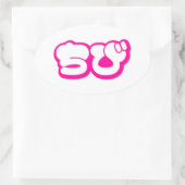 Sticker Ovale Chibi ち び japonais Nihongo Hiragana Script (Sac)