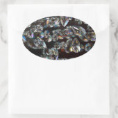 Sticker Ovale Chic Black Diamond Chrystal Cadeaux Motifs Abstrai (Sac)