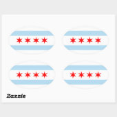 Sticker Ovale Chicago (Feuille)