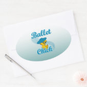 Sticker Ovale Chick de ballet #3 (Enveloppe)