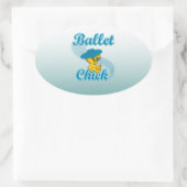Sticker Ovale Chick de ballet #3 (Sac)