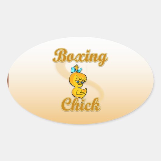Sticker Ovale Chick en boîte (Devant)