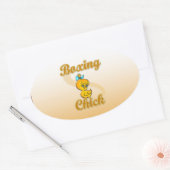 Sticker Ovale Chick en boîte (Enveloppe)