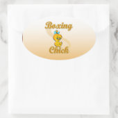 Sticker Ovale Chick en boîte (Sac)